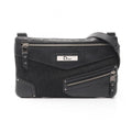 Dior Shoulder Bag Street Chic Trotter Black Canvas Leather