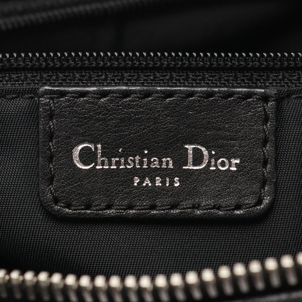 Dior Shoulder Bag Street Chic Trotter Black Canvas Leather