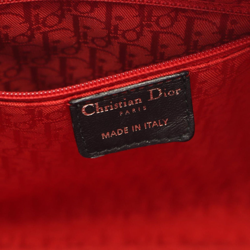 Dior Handbag Lady Dior Large Cannage Black Leather Lady Dior 2-Way Tote