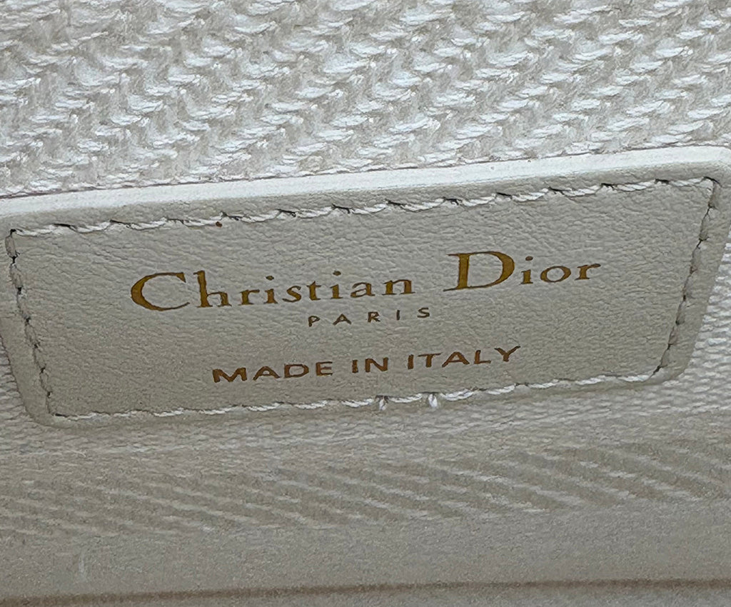 Christian Dior White Canvas & Lace Handbag