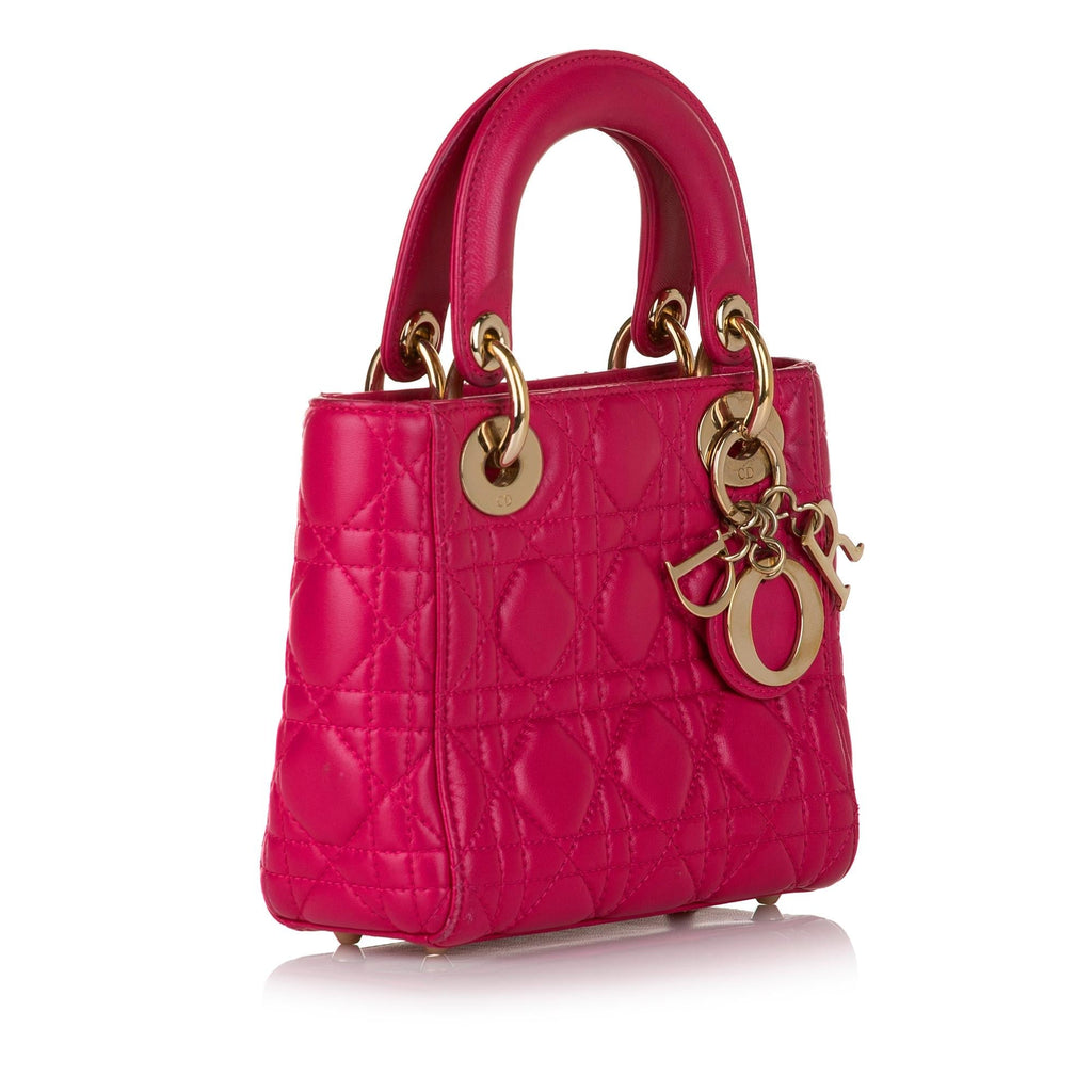 Dior Cannage Dior Lambskin Leather Satchel (SHG-32440)