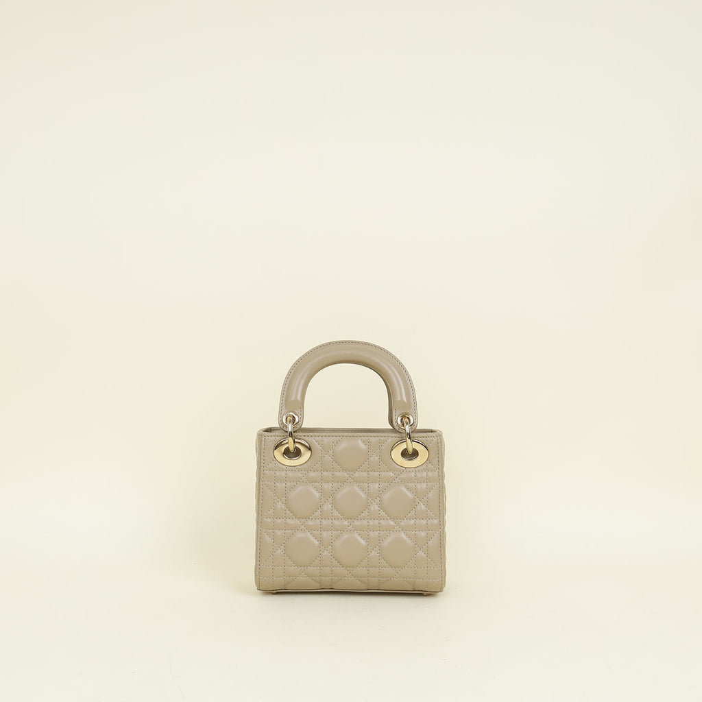 Dior Lady Dior Leather Handbag Style 107