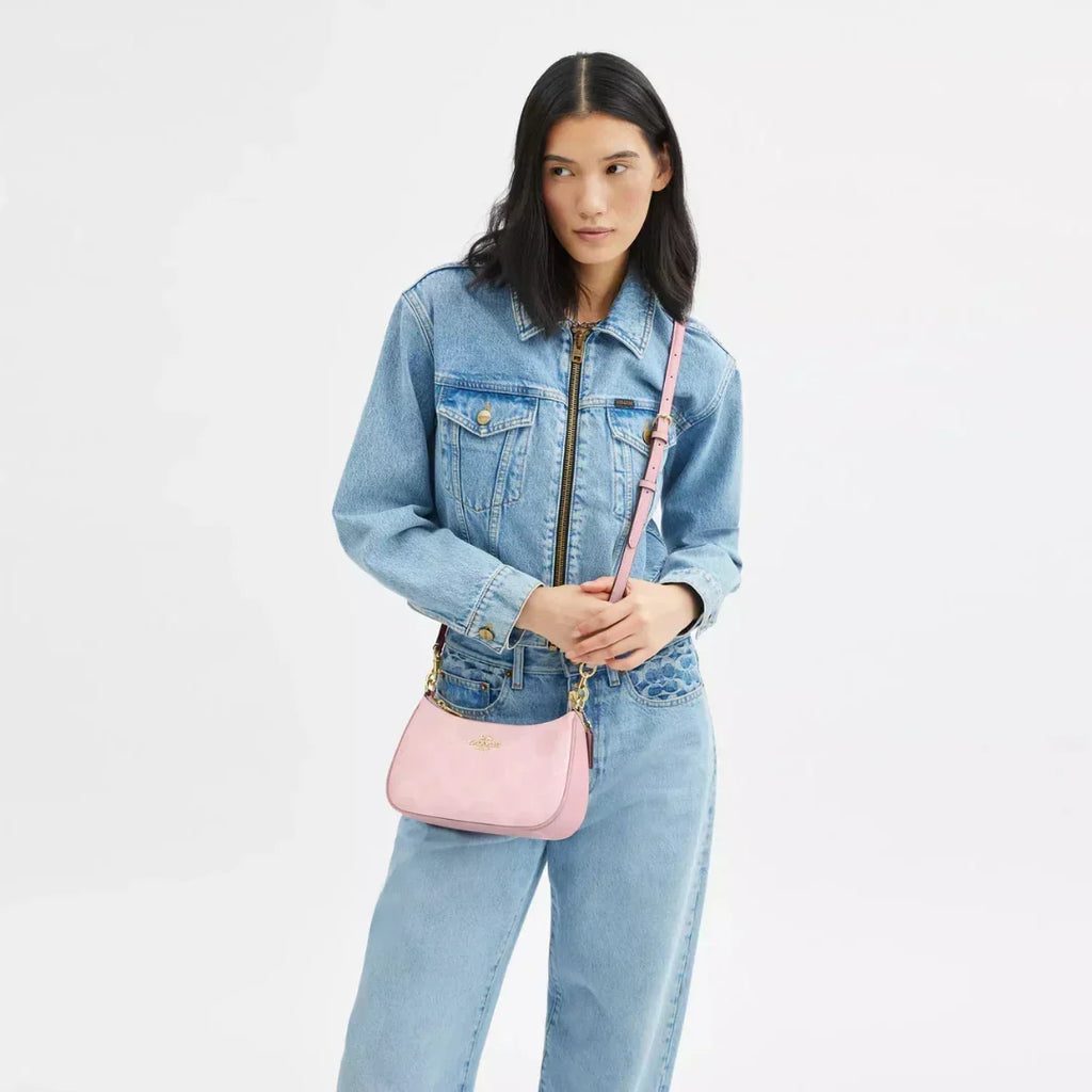 Coach Teri Shoulder Bag - White & Pink