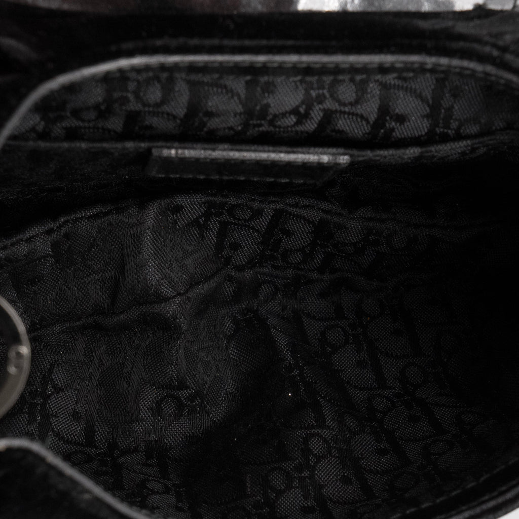 DIOR - Vintage Black Velvet Street Chic Dior Handbag