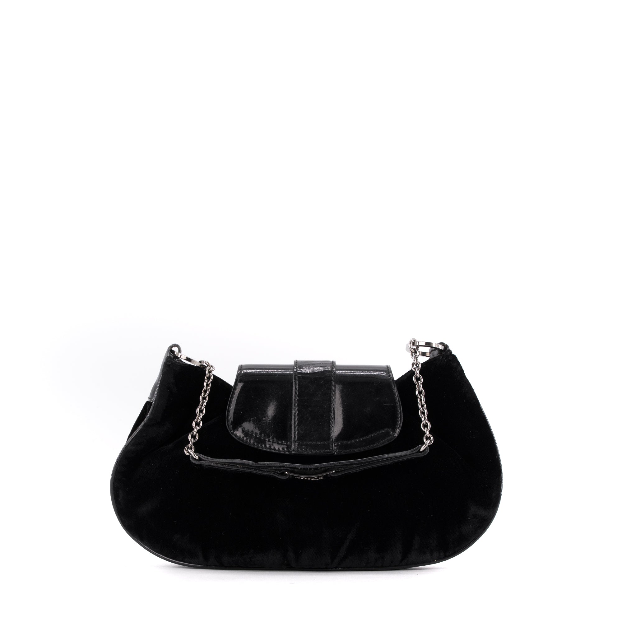 DIOR - Vintage Black Velvet Street Chic Dior Handbag